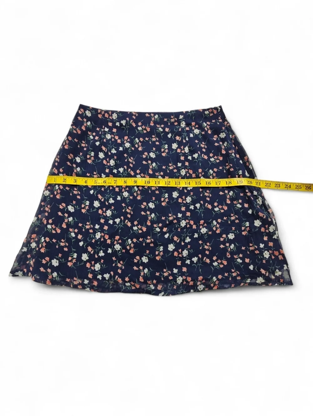 Wednesday's Girl Boho Mini Skirt in Blue Vintage Floral Size Medium